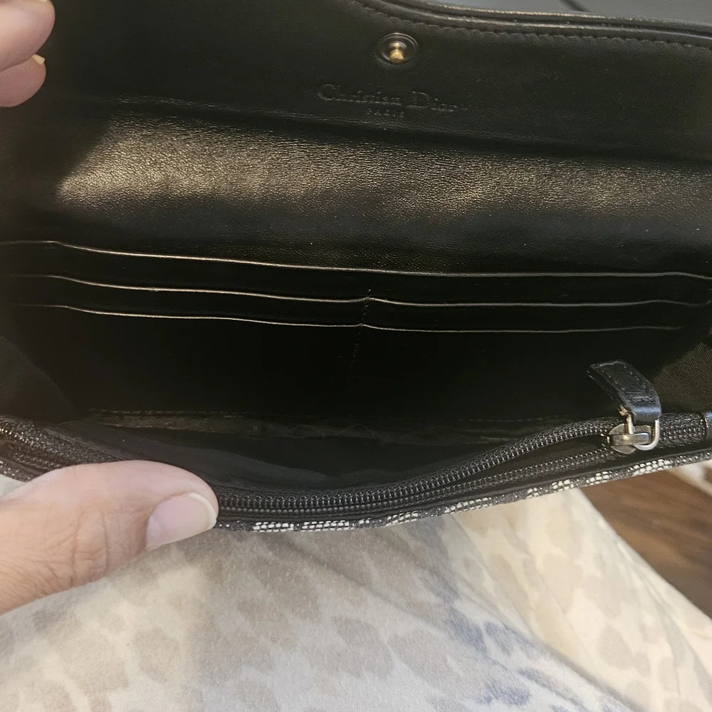 Dior Blue and Cream Patterned Clutch